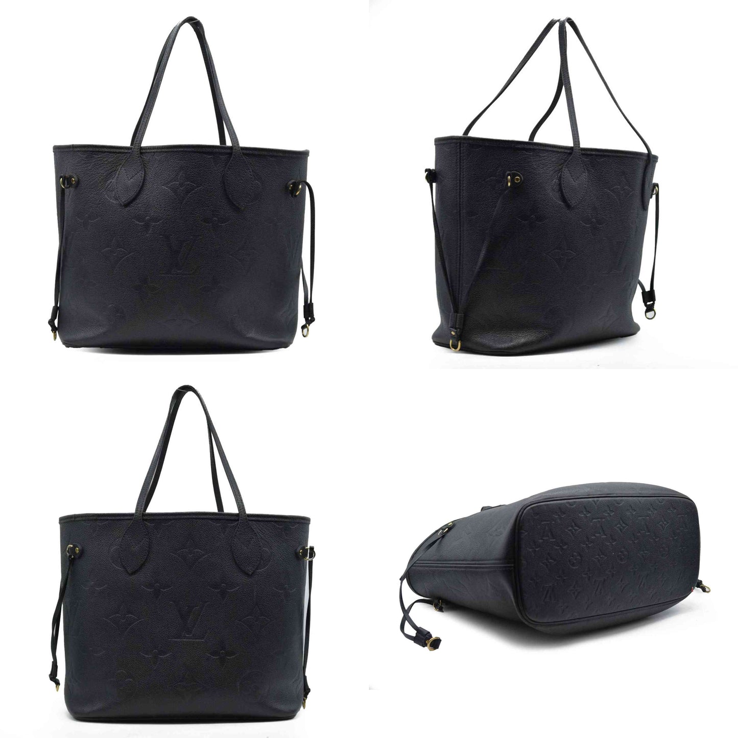 $2940 Louis Vuitton  Empreinte Monogram Giant Neverfull MM Black
