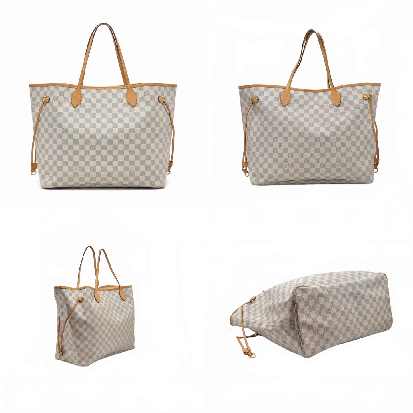 $2240 LOUIS VUITTON Damier Azur Neverfull GM FL2114