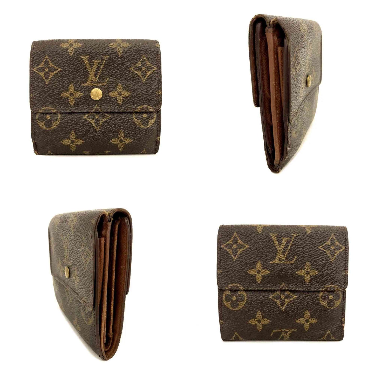 Louis Vuitton Monogram Portefeiulle Elise Trifold Wallet Brown SP0010