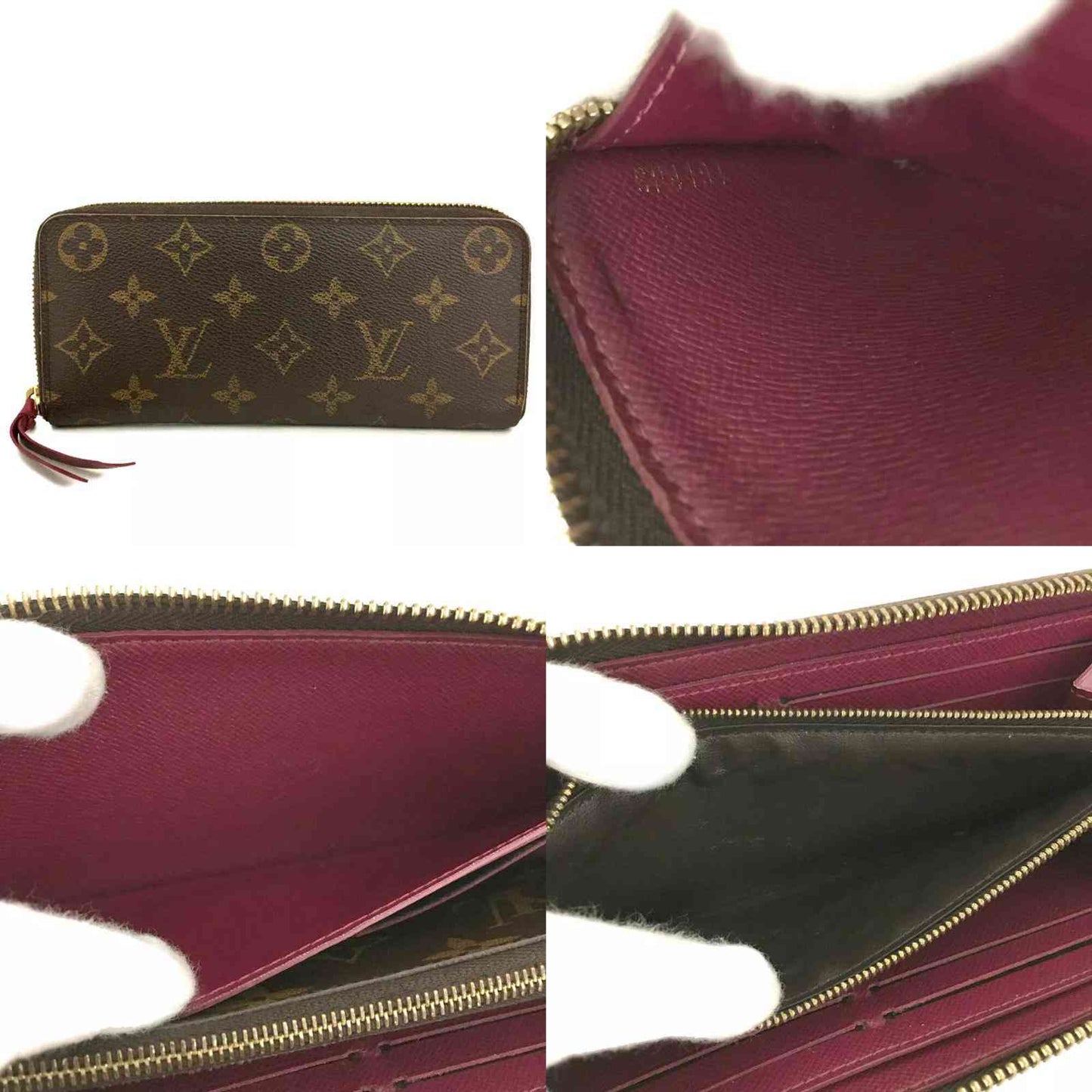 Louis Vuitton  Monogram Clemence Wallet Fuchsia SP4194