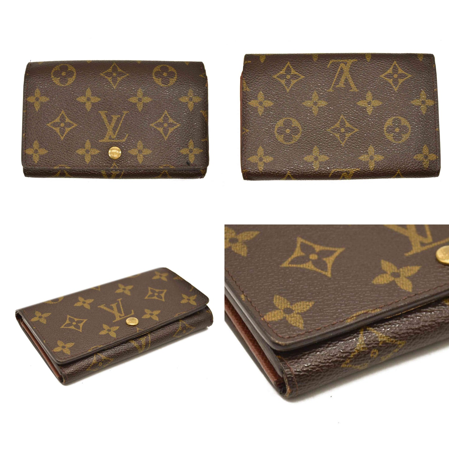 Louis Vuitton  Monogram Porte-Monnaie Billets Tresor Wallet SD1001