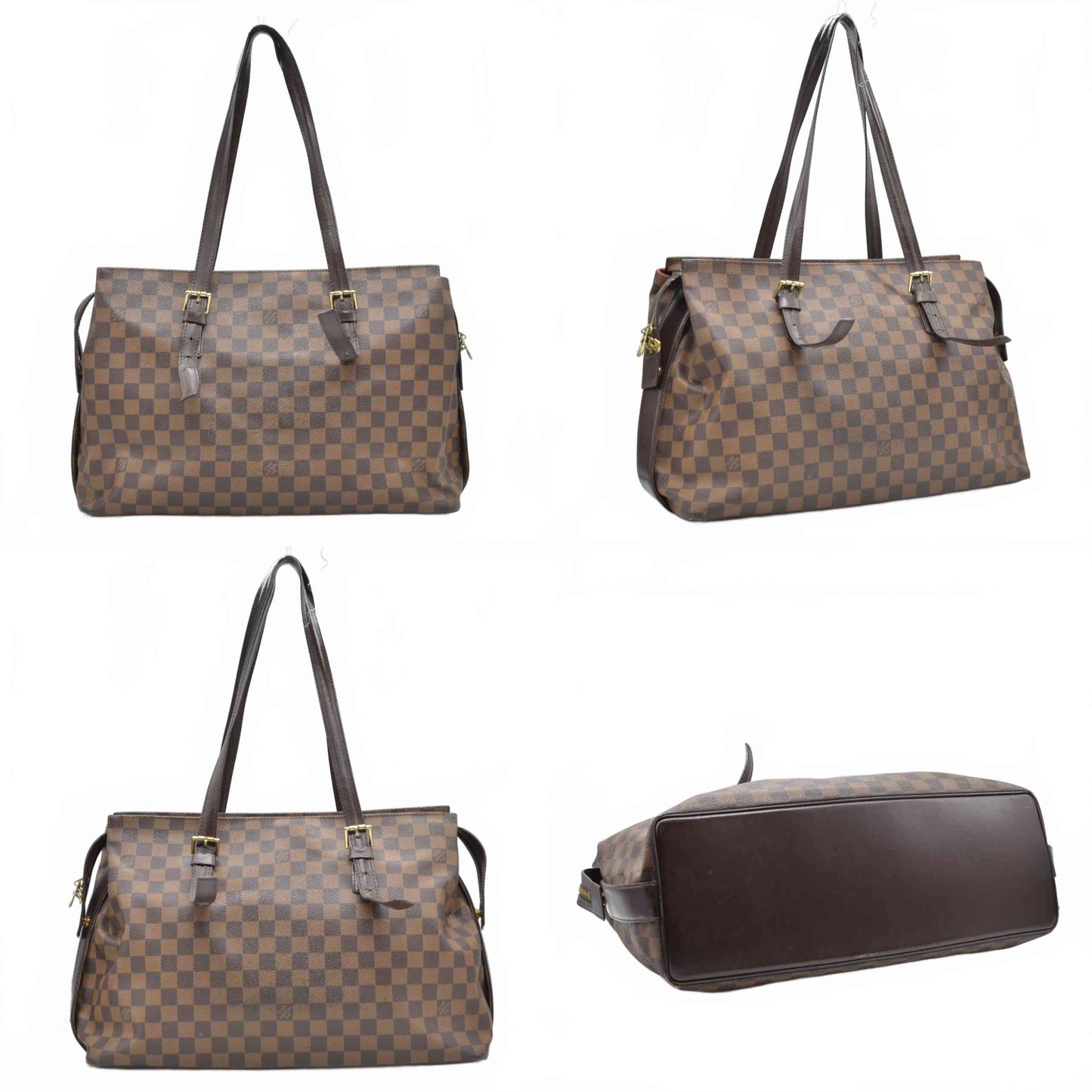 $1400 2003 Louis Vuitton Damier Ebene Chelsea Tote TH0023