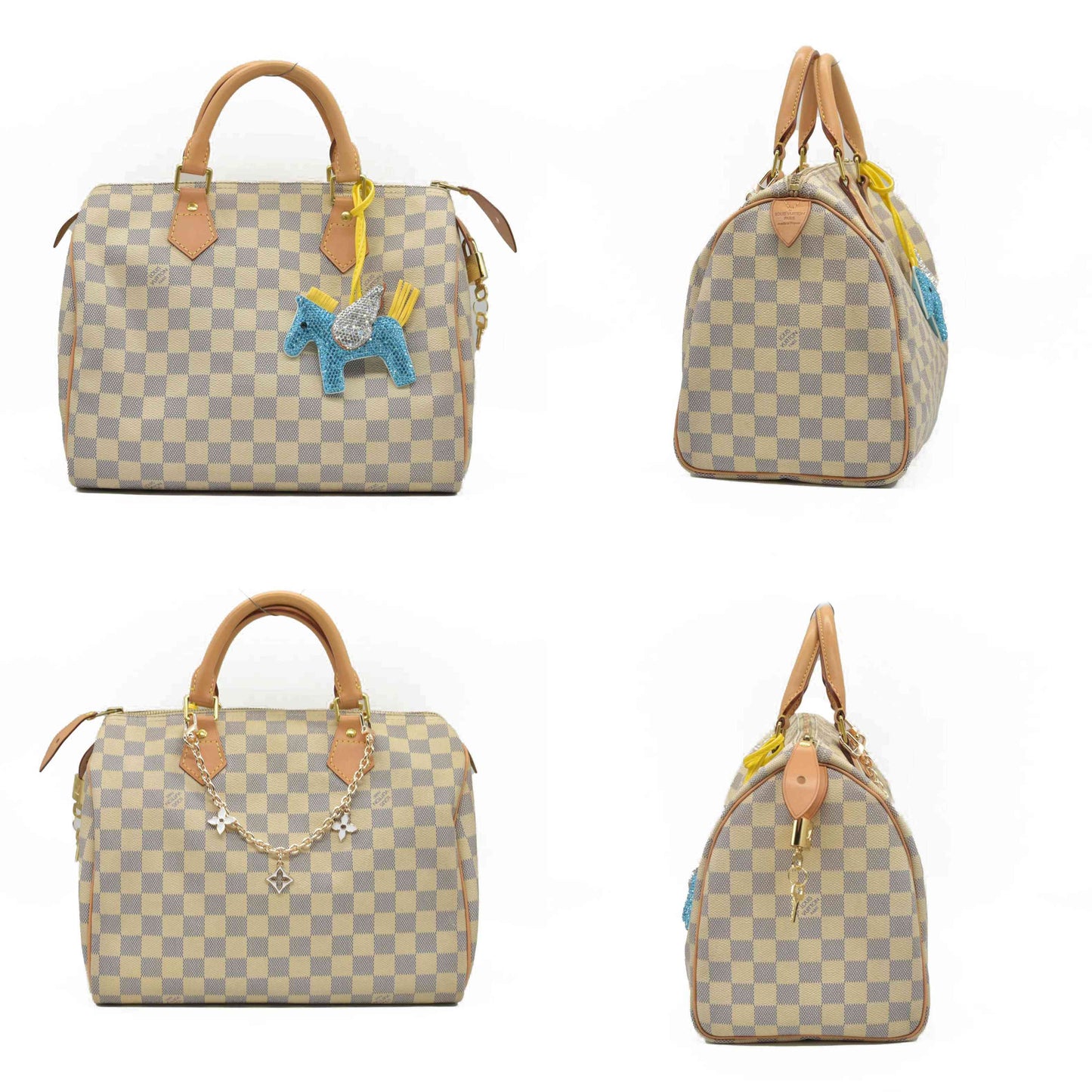$1550 Louis Vuitton Damier Azur Speedy 30 DU4180 CONSIGNMENT