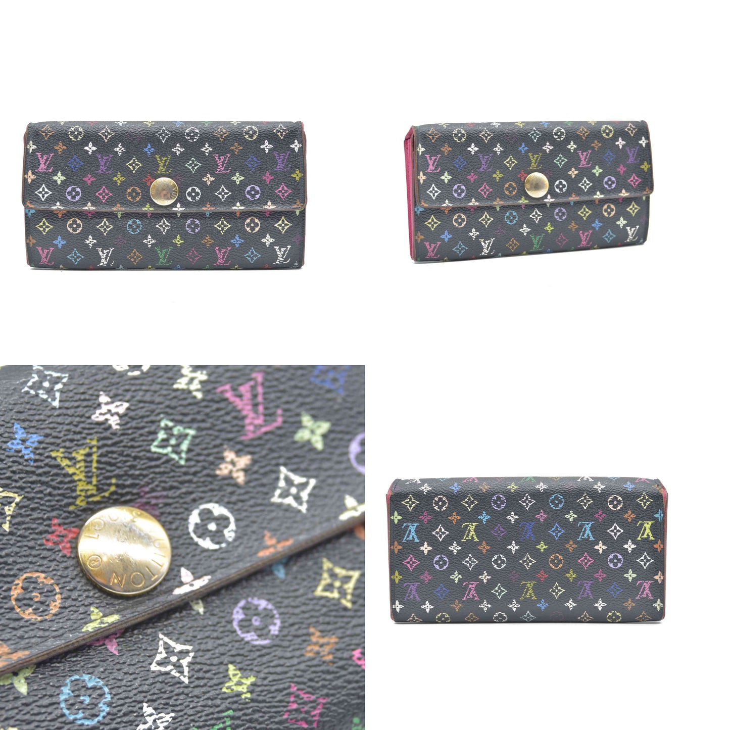 Louis Vuitton Monogram Multicolor Portefeiulle Sarah Long Bifold Wallet CA2160