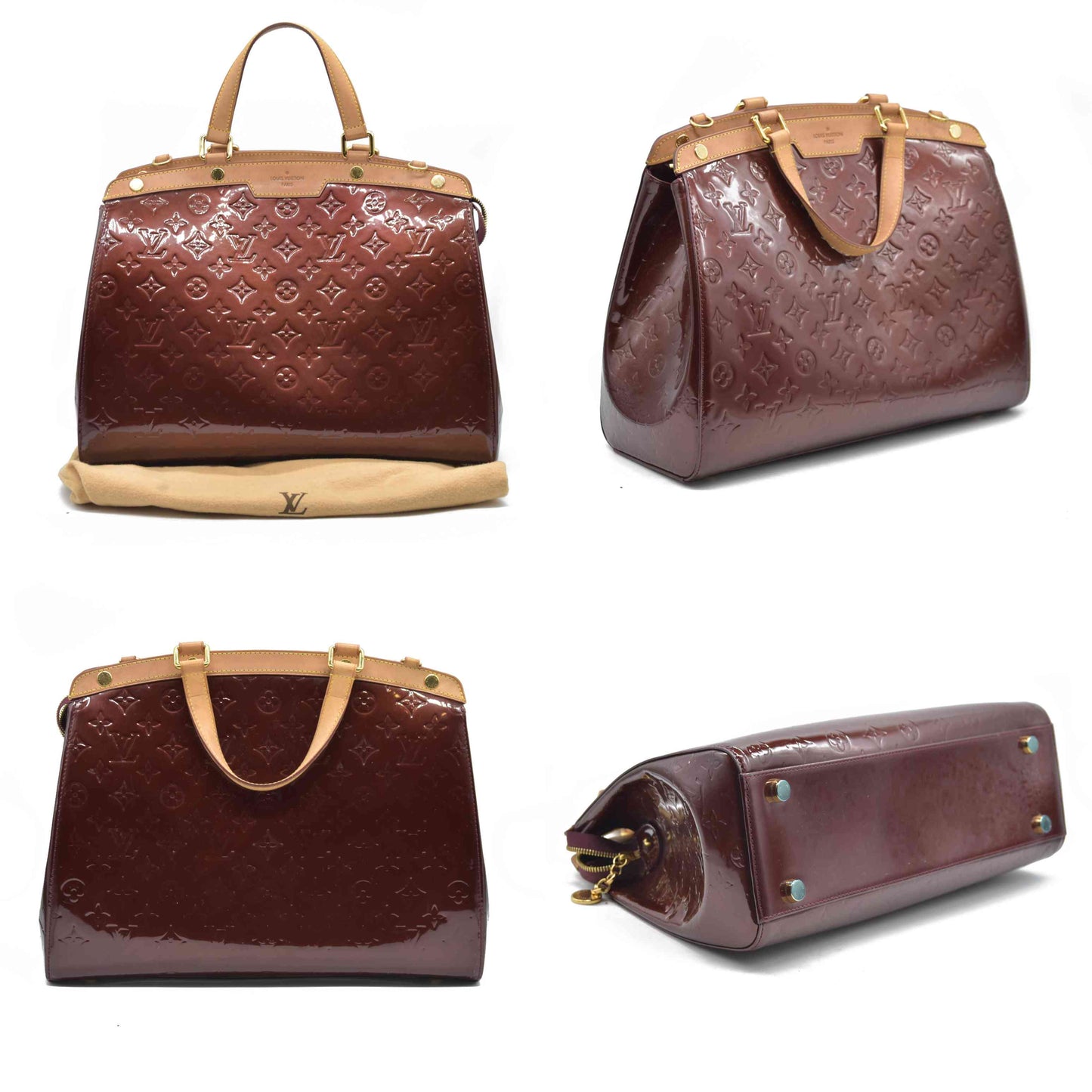 $2730 LOUIS VUITTON Vernis Brea GM Rouge Fauviste SR3101 2011 CONSIGNMENT