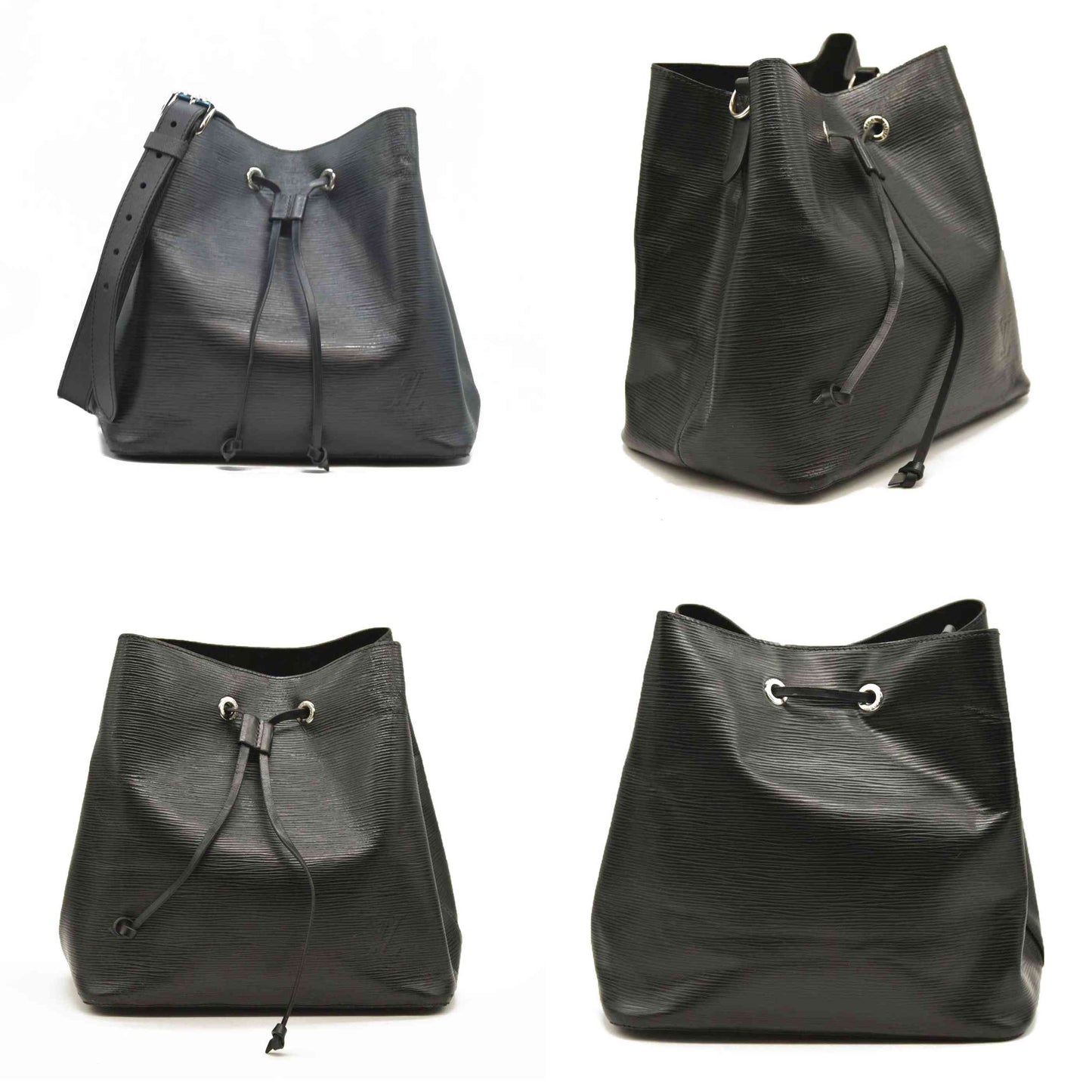 $2570 Louis Vuitton Epi Neonoe Black SR0168