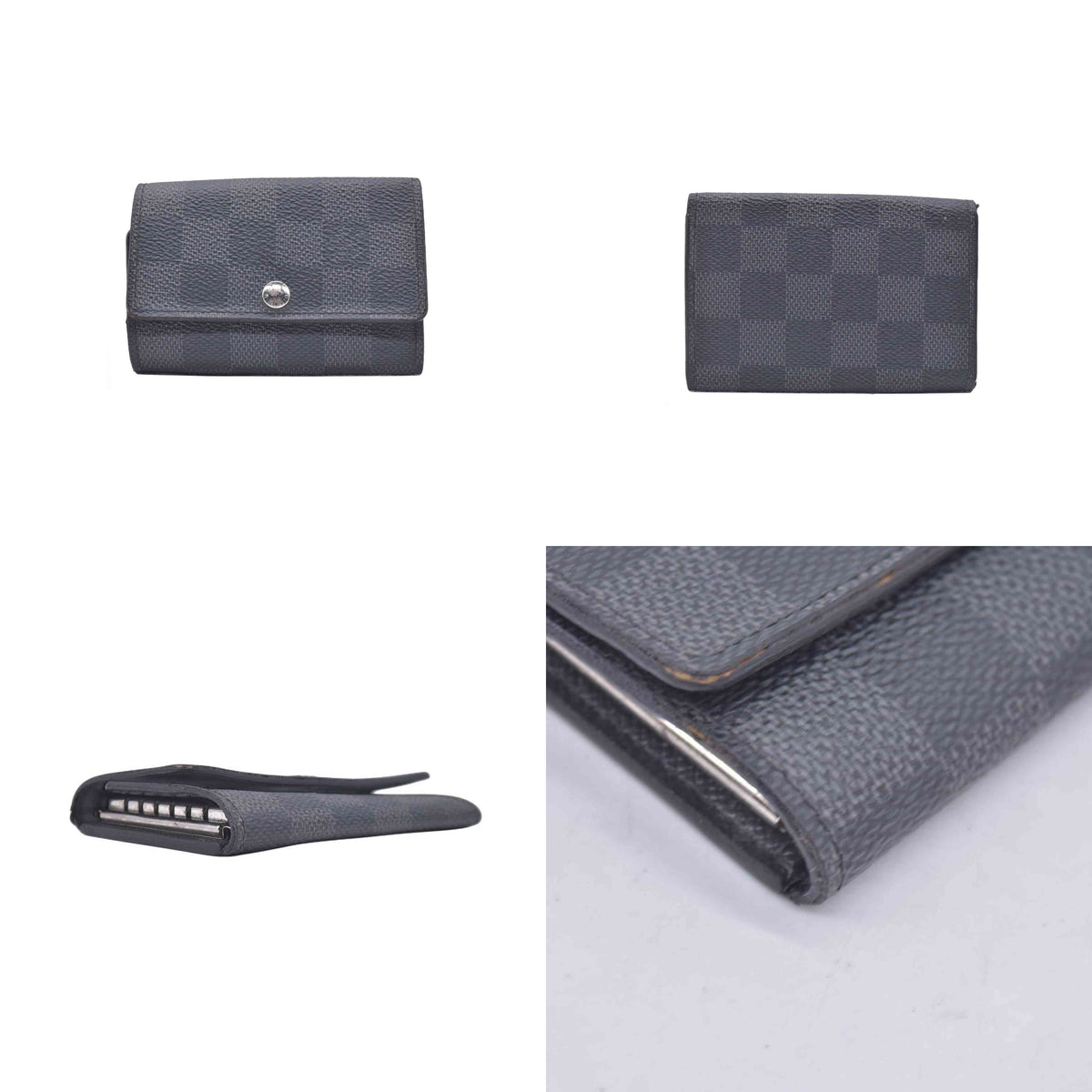 $395 2015 Louis Vuitton Graphite Multicles 6 Key Holder CT5105 CONSIGNMENT 10021172
