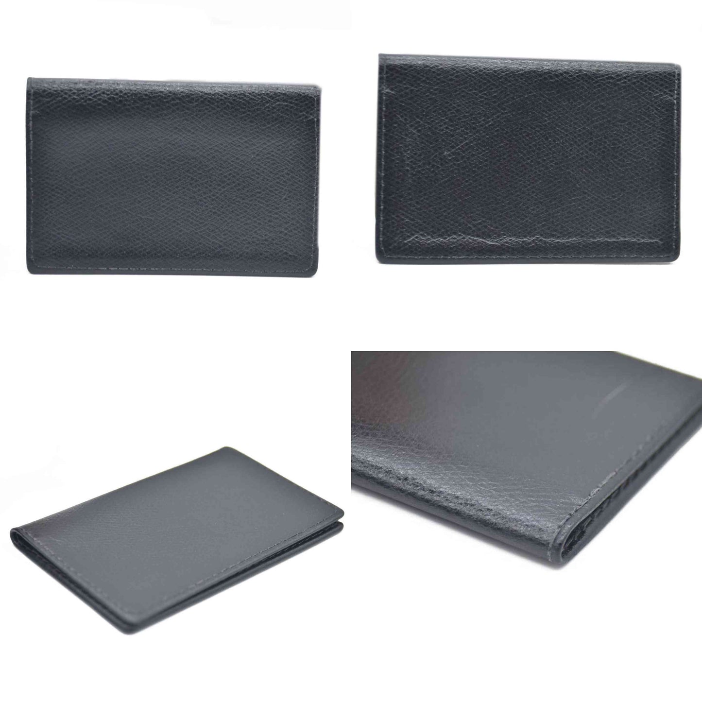 TIFFANY&CO. Leather Card Case Black