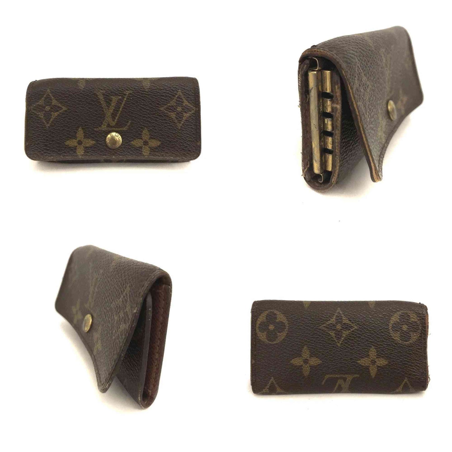 Louis Vuitton Monogram Multicles 4 Ring Key Case Brown FL0025
