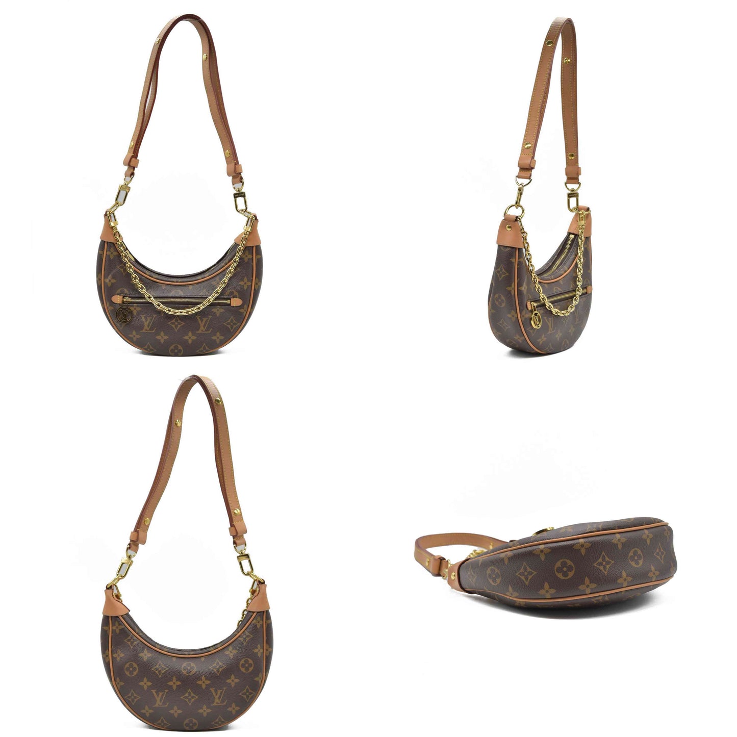 $2540 Louis Vuitton Monogram Loop Crossbody Shoulder Bag Convertible