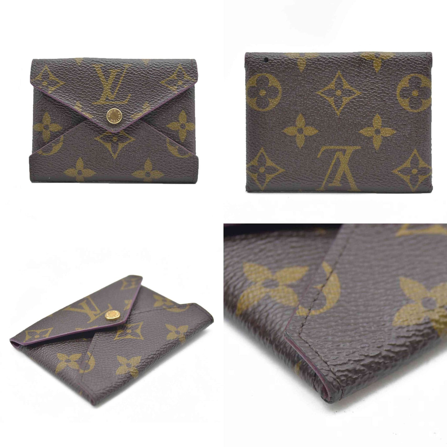AUCTION $810 Louis Vuitton  Monogram Small Kirigami Pochette Insert Fuchsia SN4158