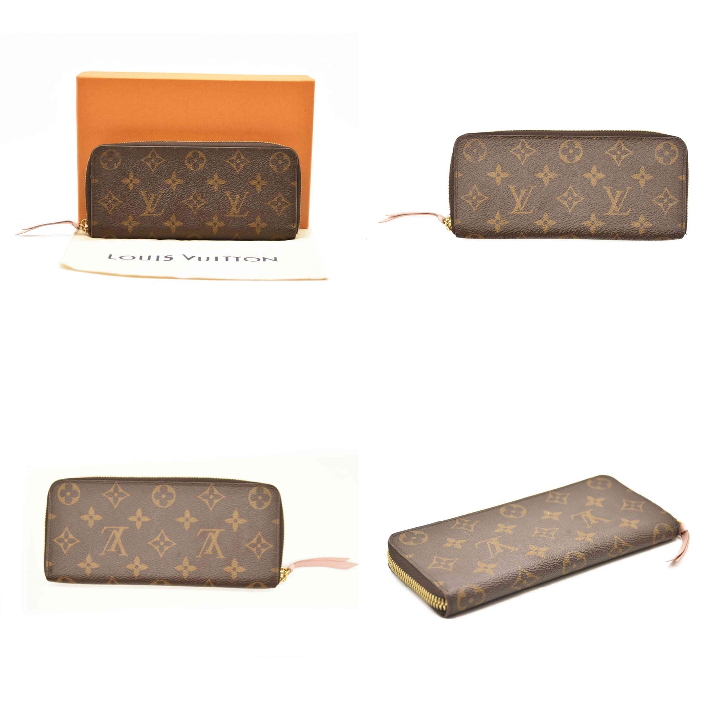 LOUIS VUITTON Monogram Clemence Wallet Rose Ballerine CA3200