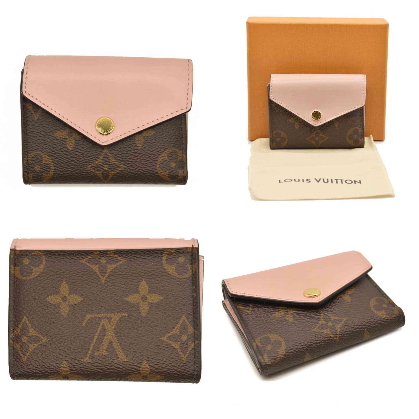 LOUIS VUITTON Monogram Zoe Wallet Rose Ballerine
