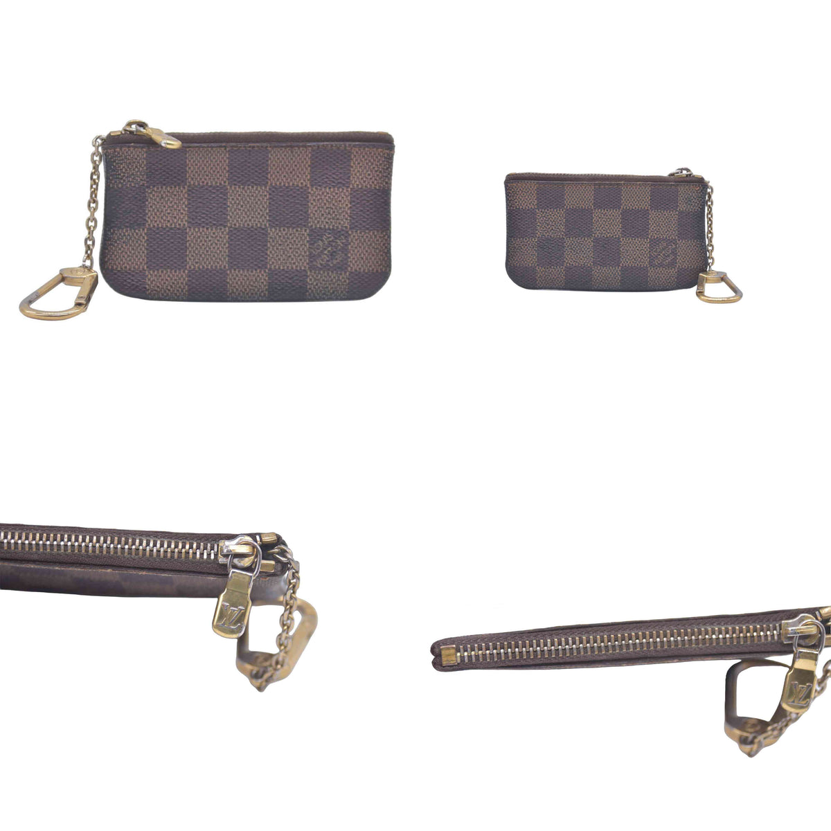 $355 2010 Louis Vuitton Damier Ebene Key Pouch CA2110 CONSIGNMENT 10021080