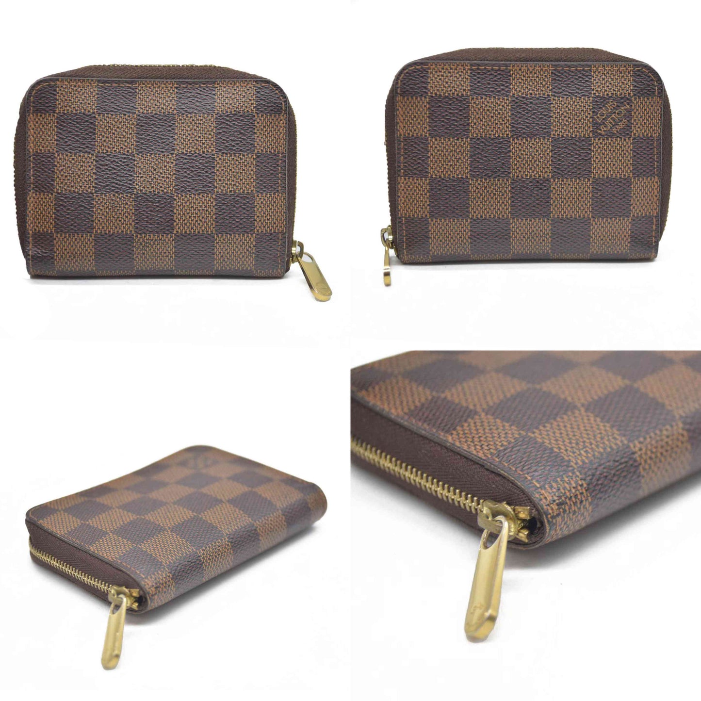 Louis Vuitton $740 Damier Zippy Zip Coin Purse Wallet SN0172