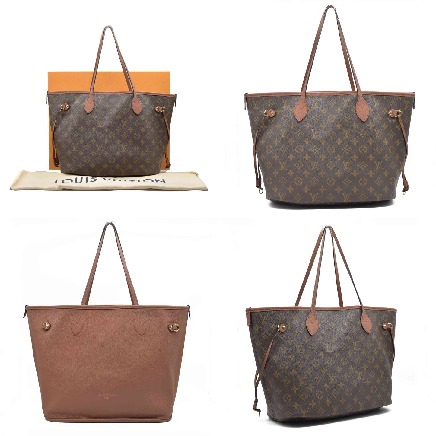Louis Vuitton LV Monogram Neverfull Inside Out Brown Missing Pouch