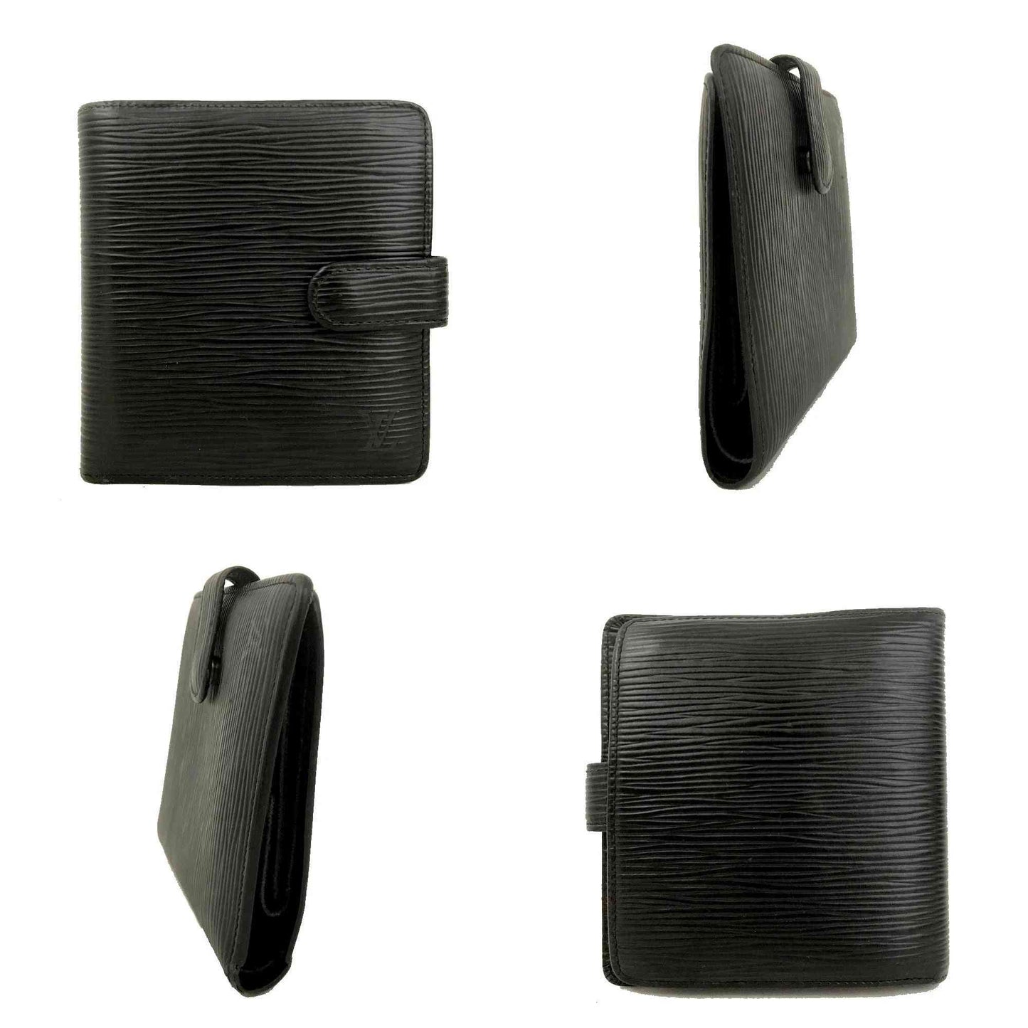 $750 1999 Louis Vuitton Epi Porte Billets Compact Wallet MI0979