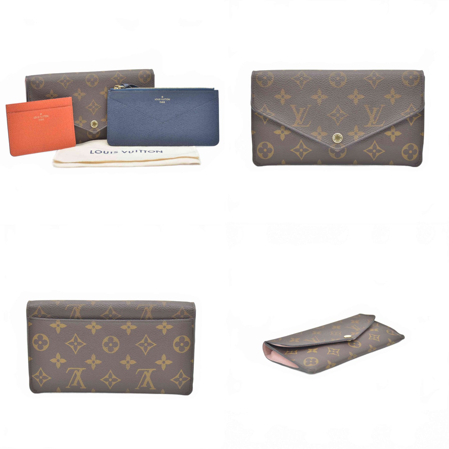 $720 2016 Louis Vuitton Monogram Monogram Jeanne Wallet Rose Ballerine with inserts CA3196
