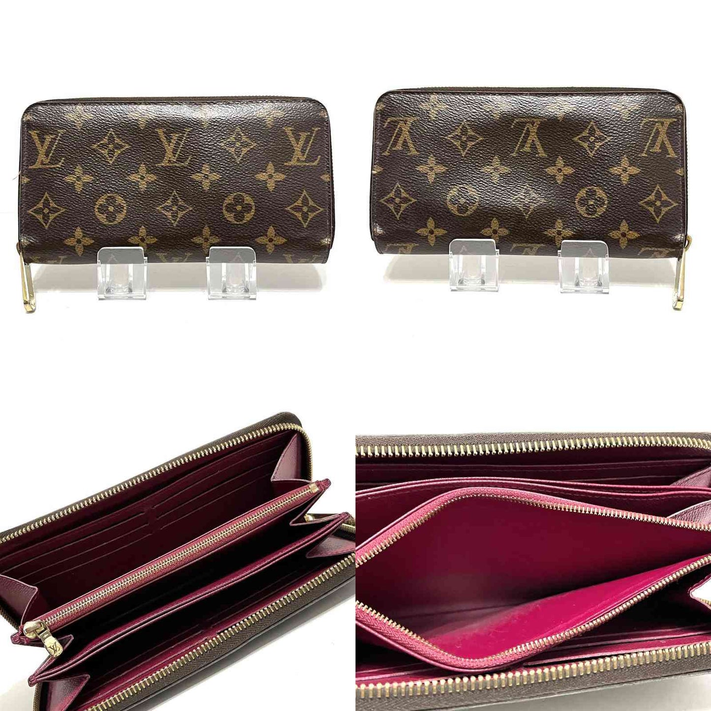 Louis Vuitton  Monogram Zippy Wallet Fuchsia CA0179