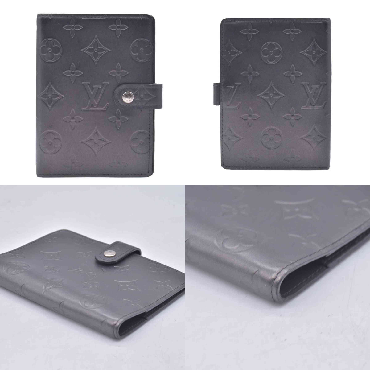 $660 2002 Louis Vuitton Mat Ring Agenda Cover Black CA1012 CONSIGNMENT 10020904