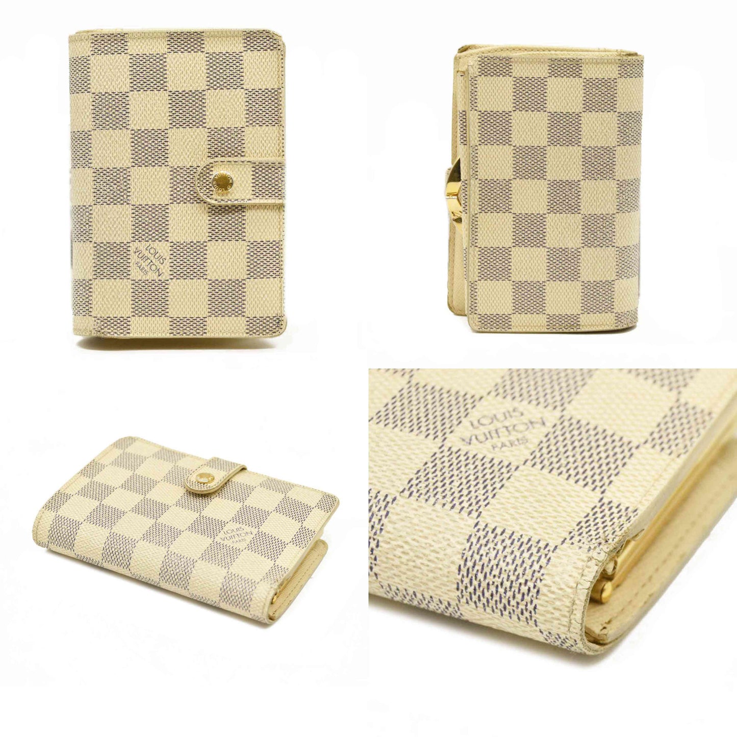 Louis Vuitton  Damier Azur French Purse Wallet MI1057