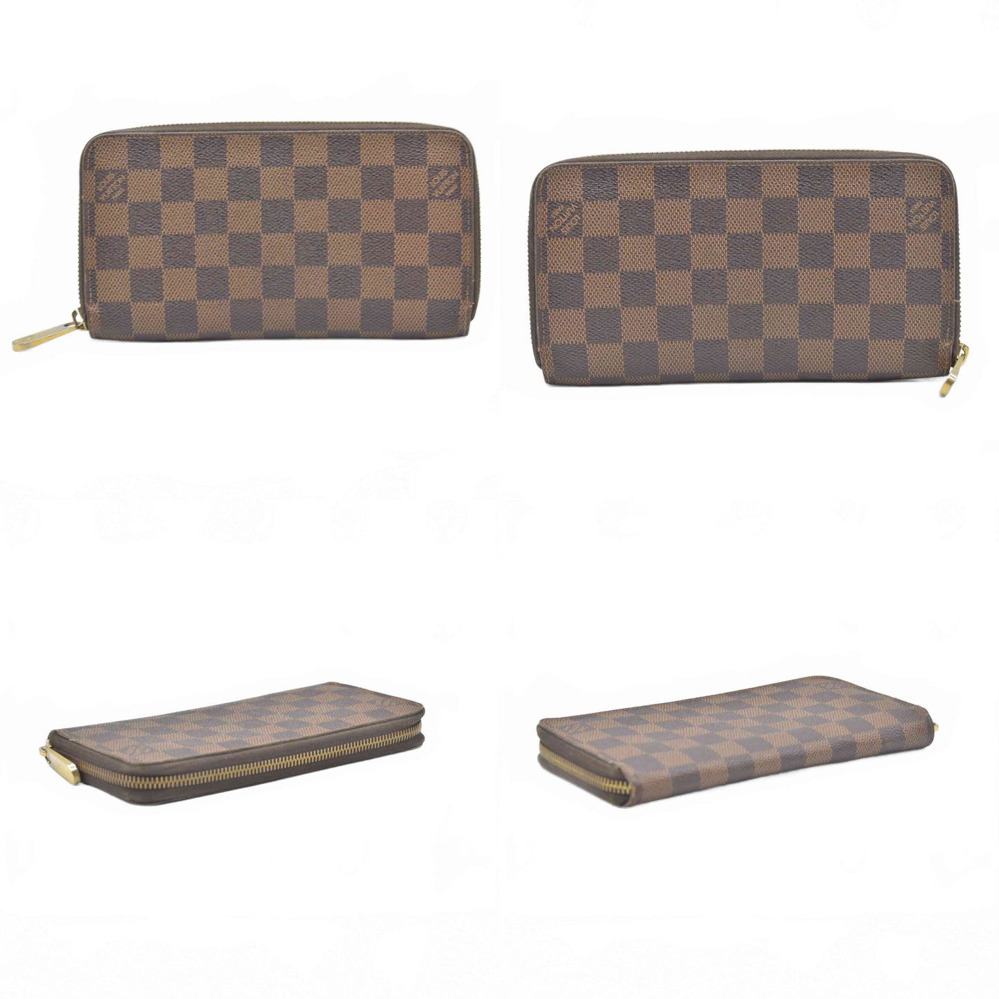 $915 2013 Louis Vuitton Damier Ebene Zippy Wallet CA3103