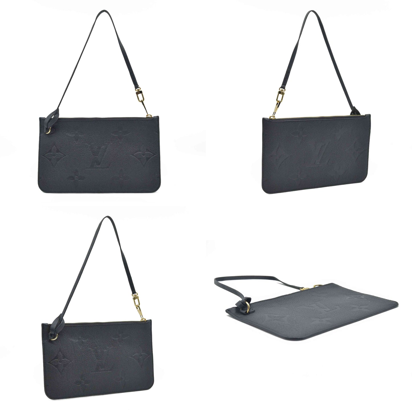 Louis Vuitton  Empreinte Monogram Giant Neverfull MM Pochette Black RFID USED