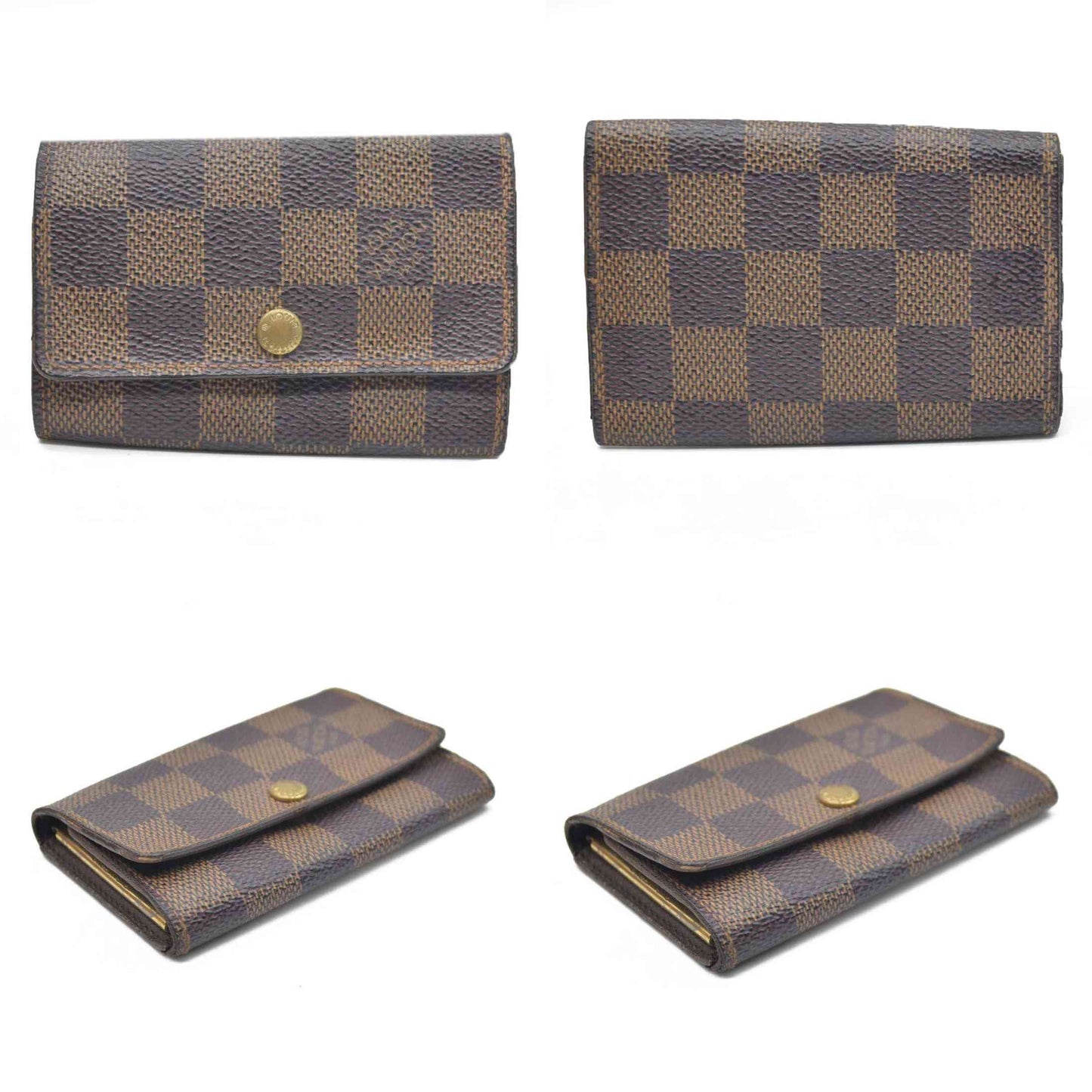 AUCTION $345 Louis Vuitton Damier Multicles 6 Ring Key Case Brown CT1011