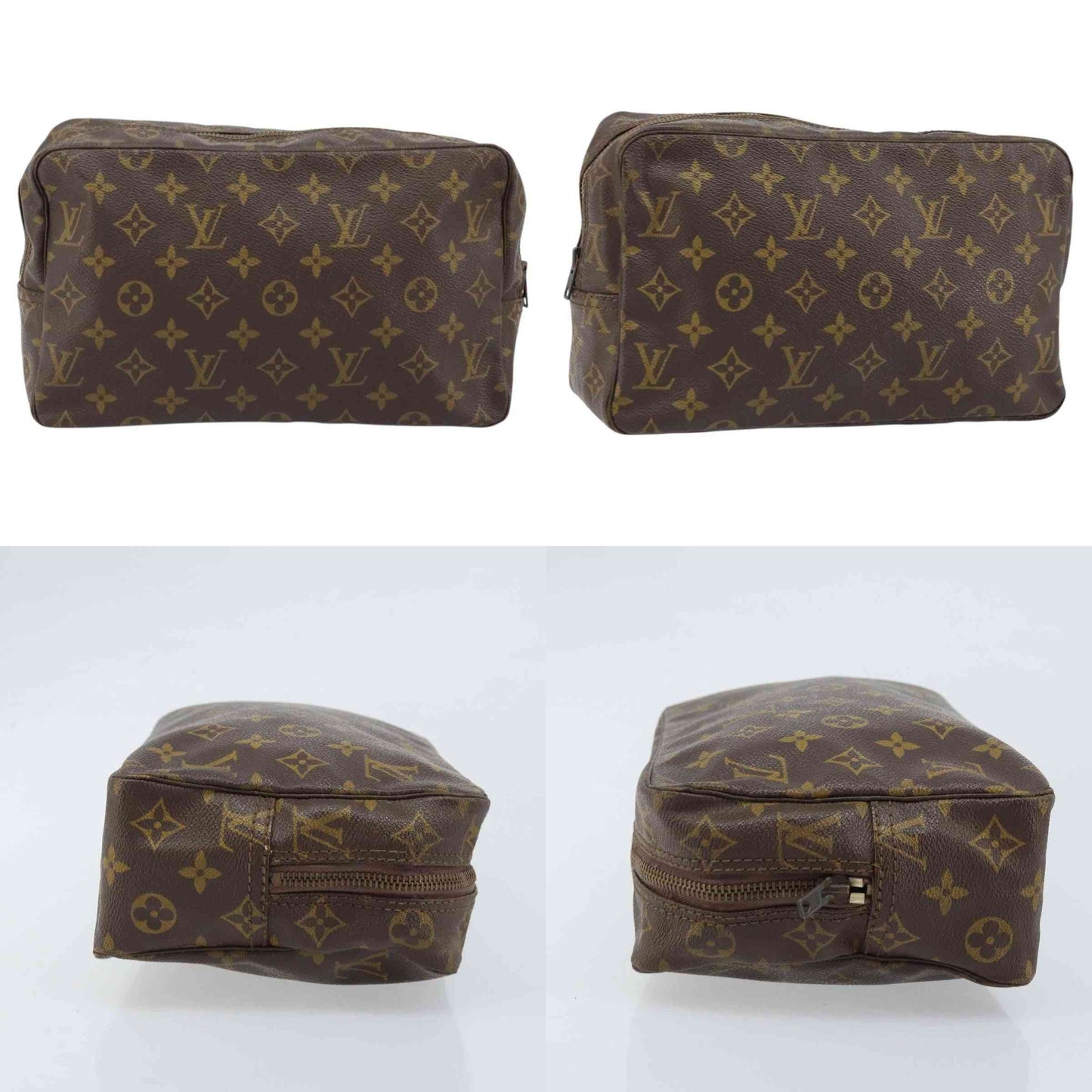 $600 LOUIS VUITTON Monogram Trousse Toilette 28 Clutch Bag VINTAGE