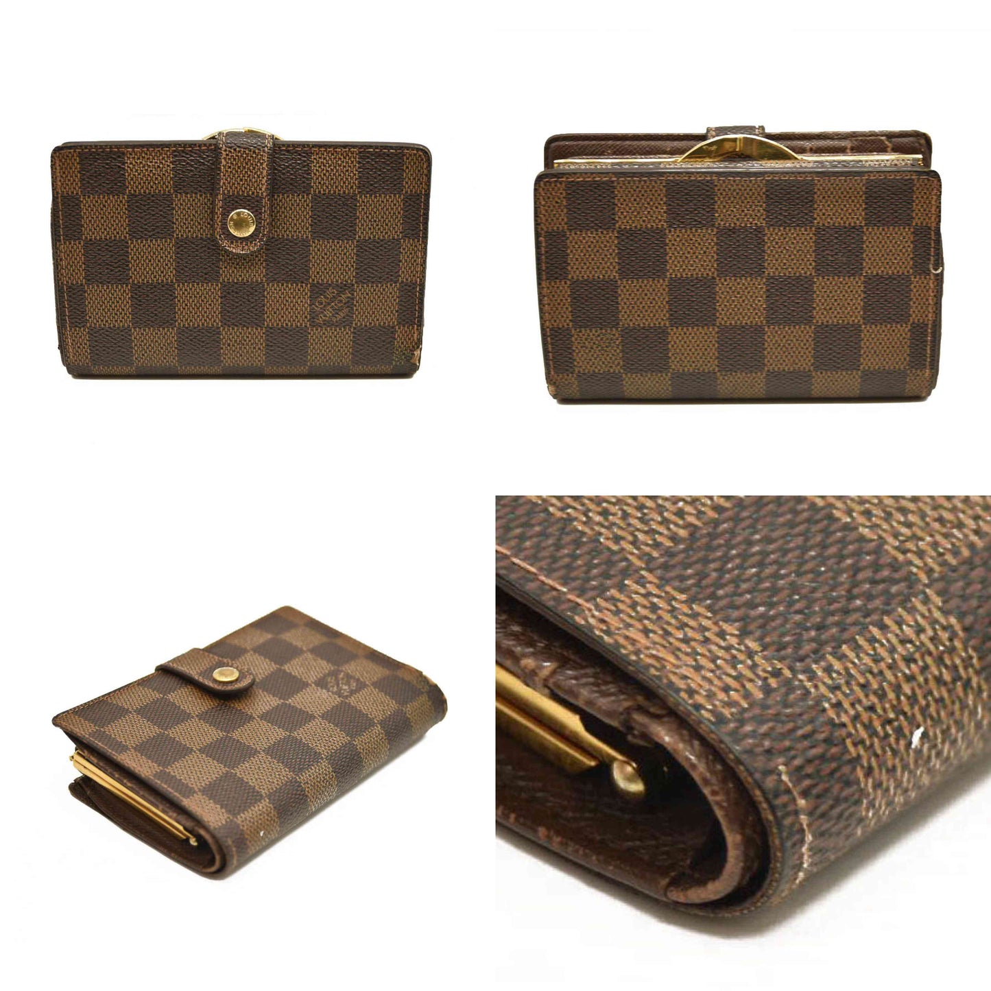 Louis Vuitton  Damier Ebene French Purse Wallet MI0025
