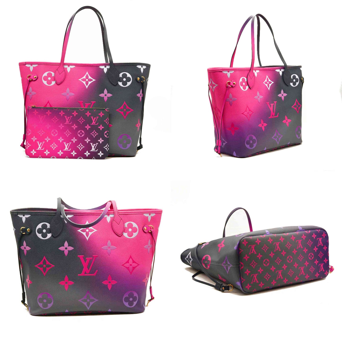 LOUIS VUITTON  Monogram Giant Spring In The City Neverfull MM Midnight Fuchsia