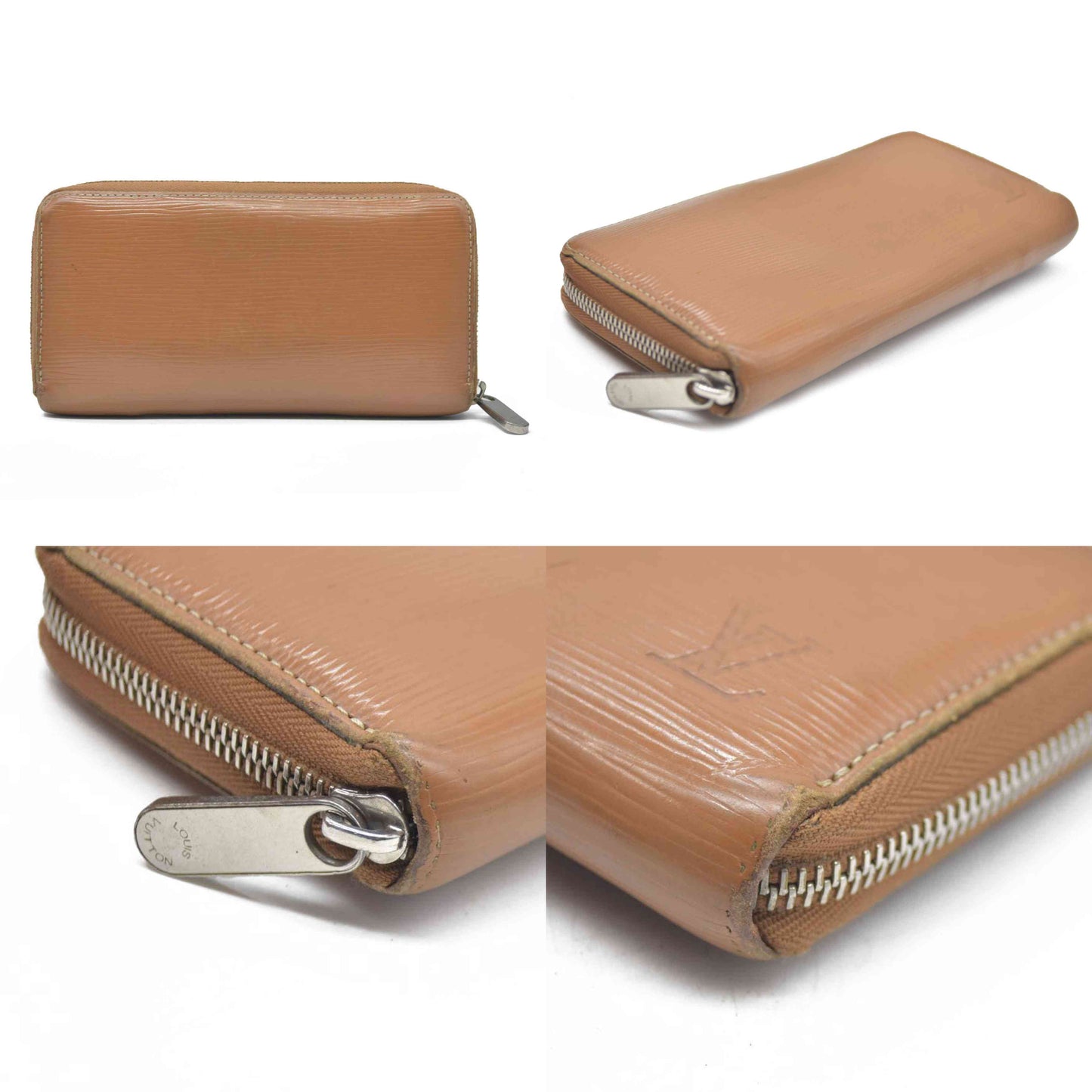 AUCTION $1000 Louis Vuitton Epi Leather Zippy Zip Around Long Wallet Purse Brown CA0066