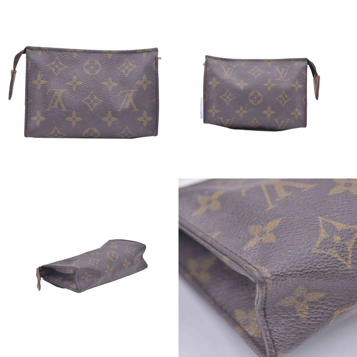 $595 1991 Louis Vuitton Monogram Toiletry Pouch 15 TH1901