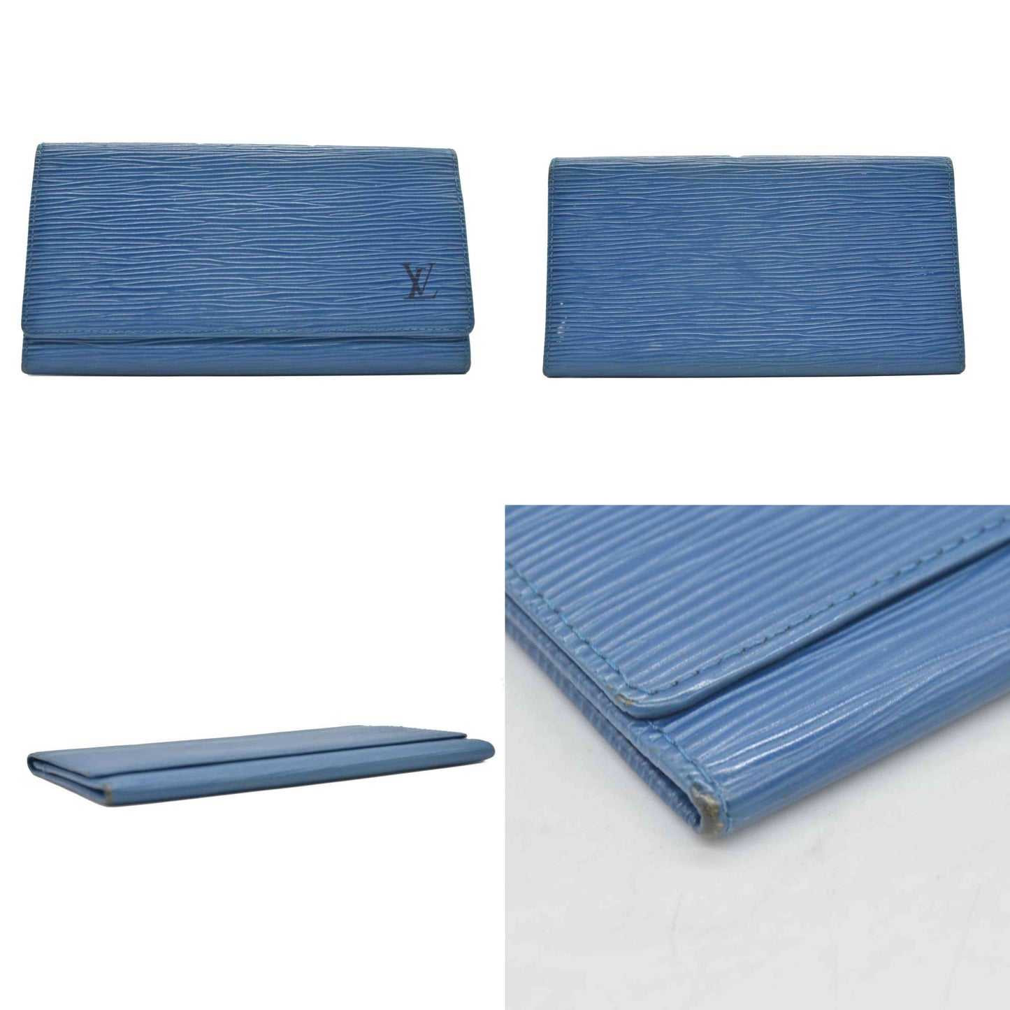 $800 1995 Louis Vuitton Epi Long Wallet Myrtille CONSIGNMENT CA1915