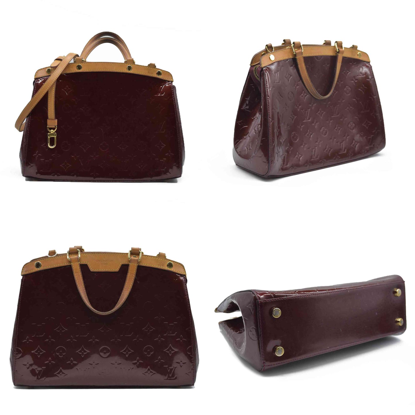 AUCTION $2730 Louis Vuitton  Vernis Brea MM Rouge Fauviste