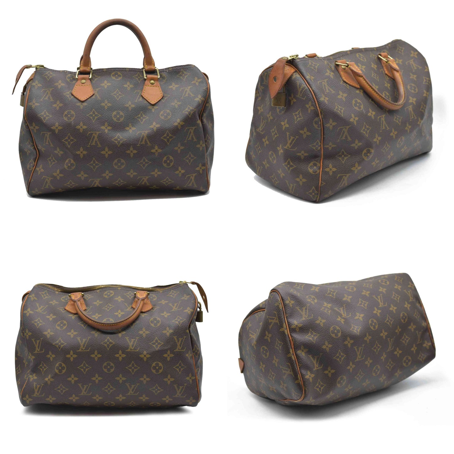 $1700 Louis Vuitton Monogram Speedy 35 TH0034