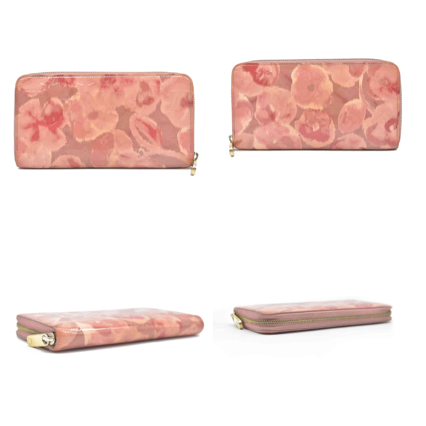 $1120 Louis Vuitton Vernis Ikat Zippy Wallet Rose Velours 2013 CA0133