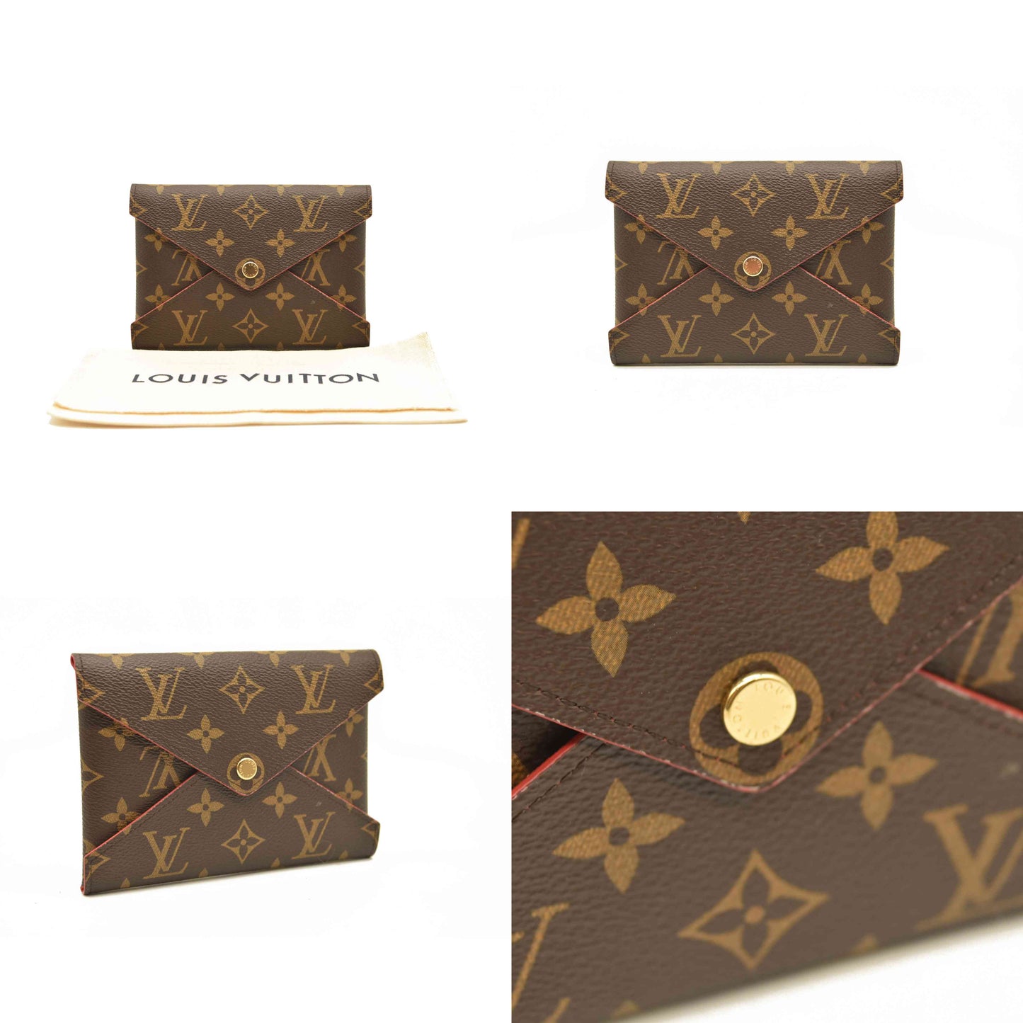 USED Louis Vuitton Monogram Medium Kirigami Pochette Insert Coquelicot