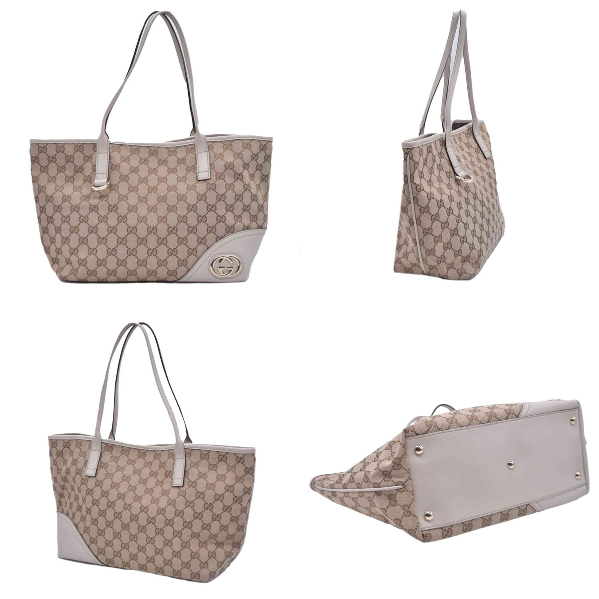 $1290 GUCCI GG Canvas Miss GG Tote Off White CONSIGNMENT