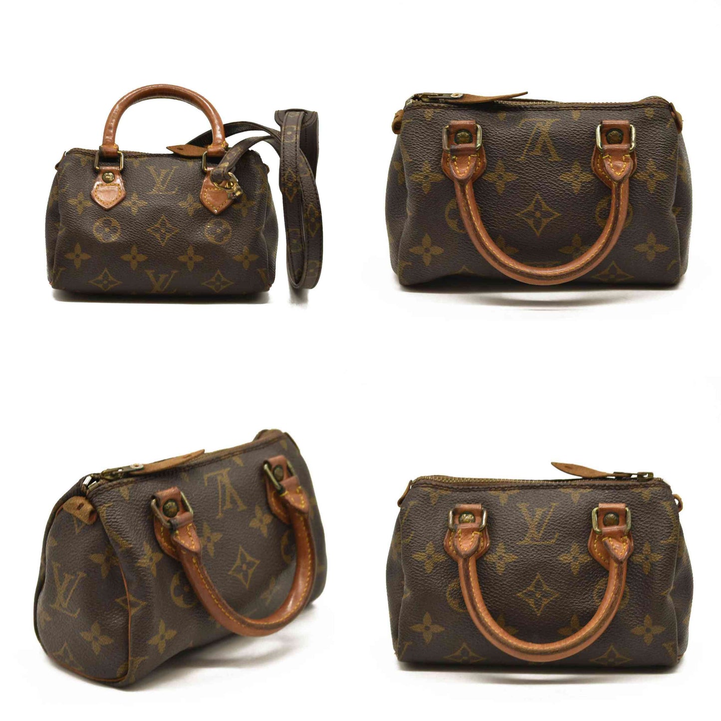 LOUIS VUITTON Monogram Mini Speedy with Strap