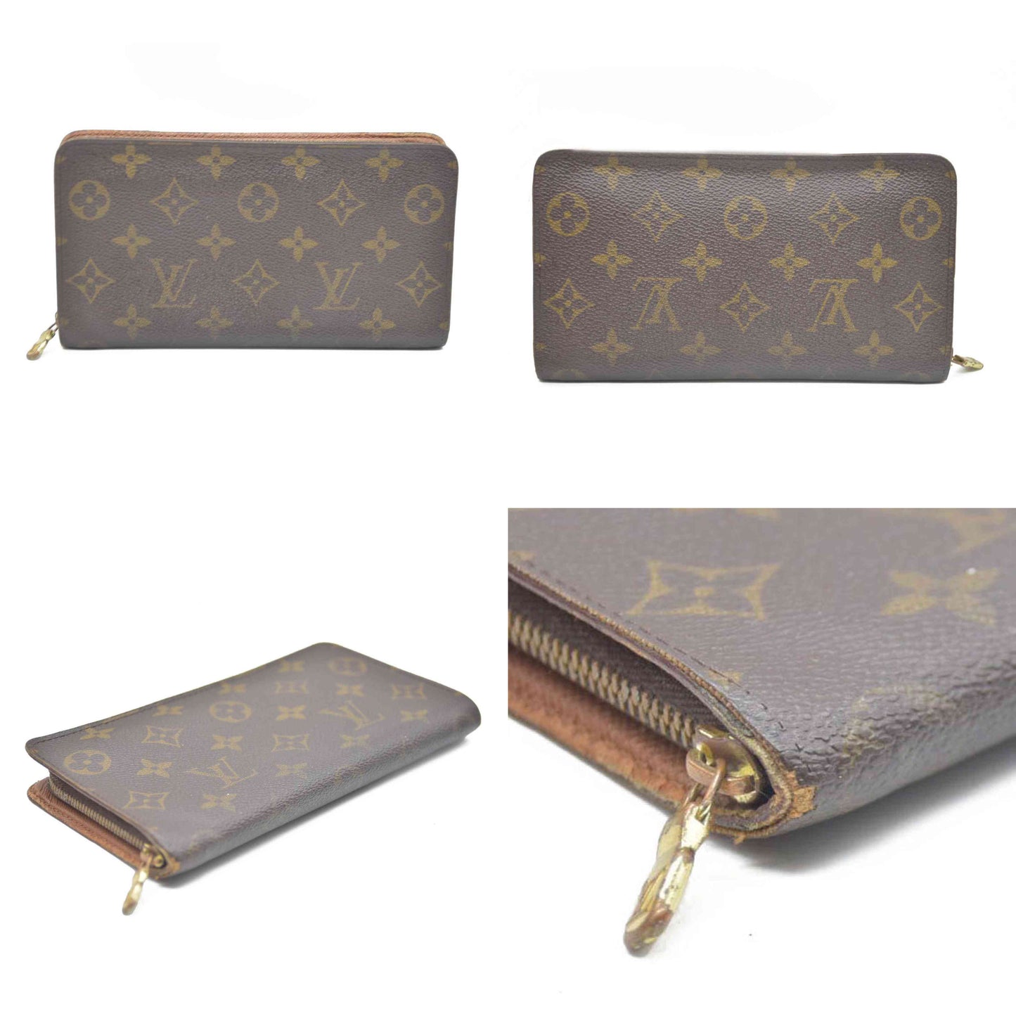 LOUIS VUITTON Monogram Porte Monnaie Zip Around Long Wallet CA0918