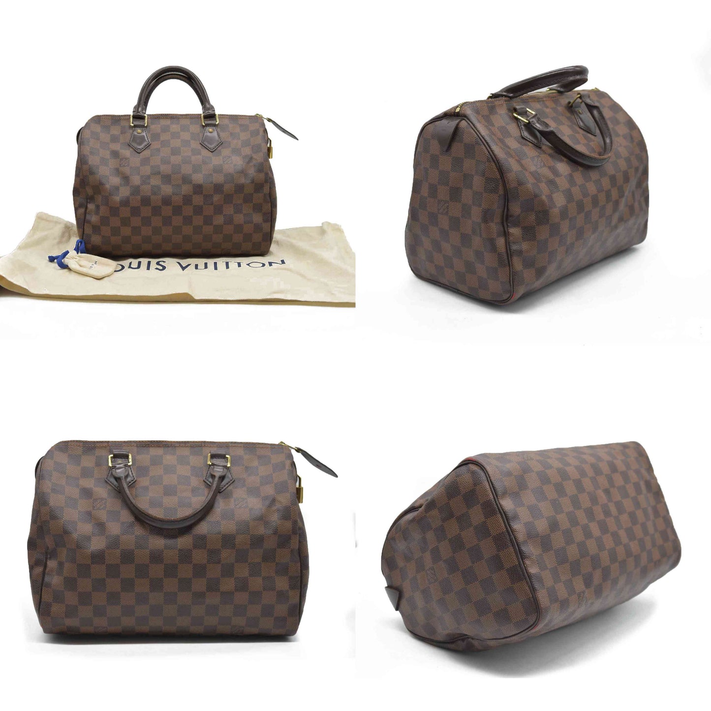 $1660 Louis Vuitton Damier Ebene Speedy 30 SD2147