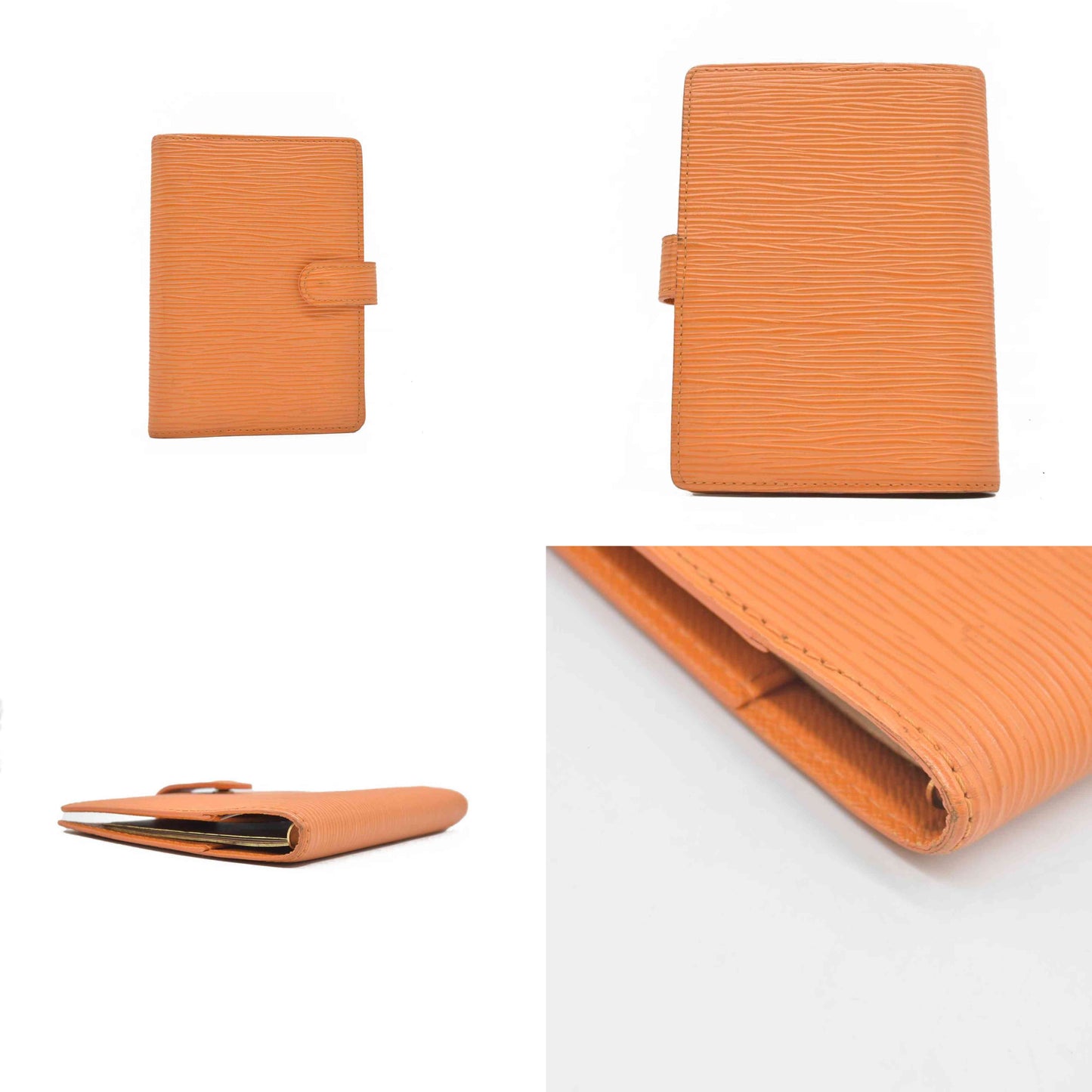 $690 LOUIS VUITTON Epi Agenda PM Day Planner Cover Orange Mandarin CA0075 CONSIGNMENT