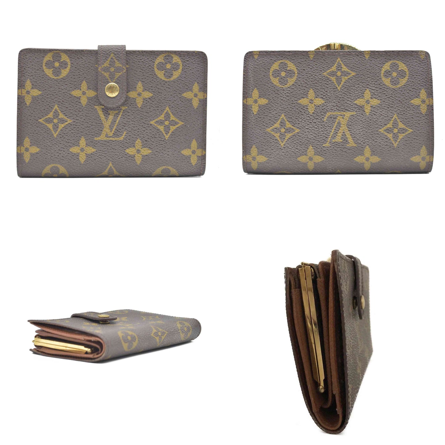 $750 1998 Louis Vuitton Monogram Porte Monnaie Billets Viennois Bifold Wallet MI1918