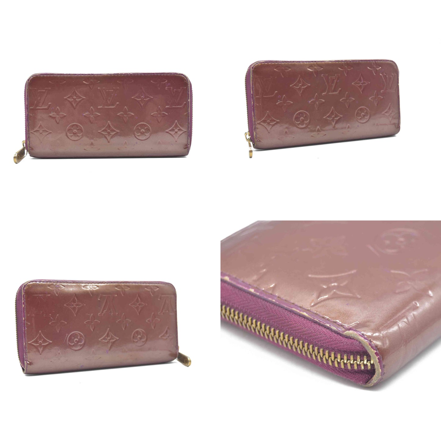 LOUIS VUITTON Monogram Vernis Zippy round zipper Long Wallet CA0098