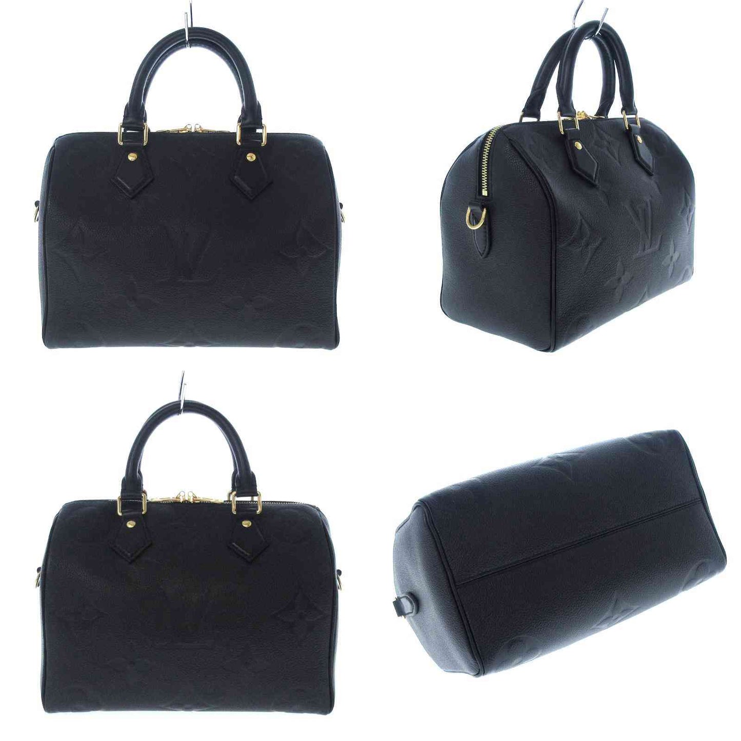 PRE-ORDER Louis Vuitton  Empreinte Monogram Giant Speedy Bandouliere 25 Black RFID