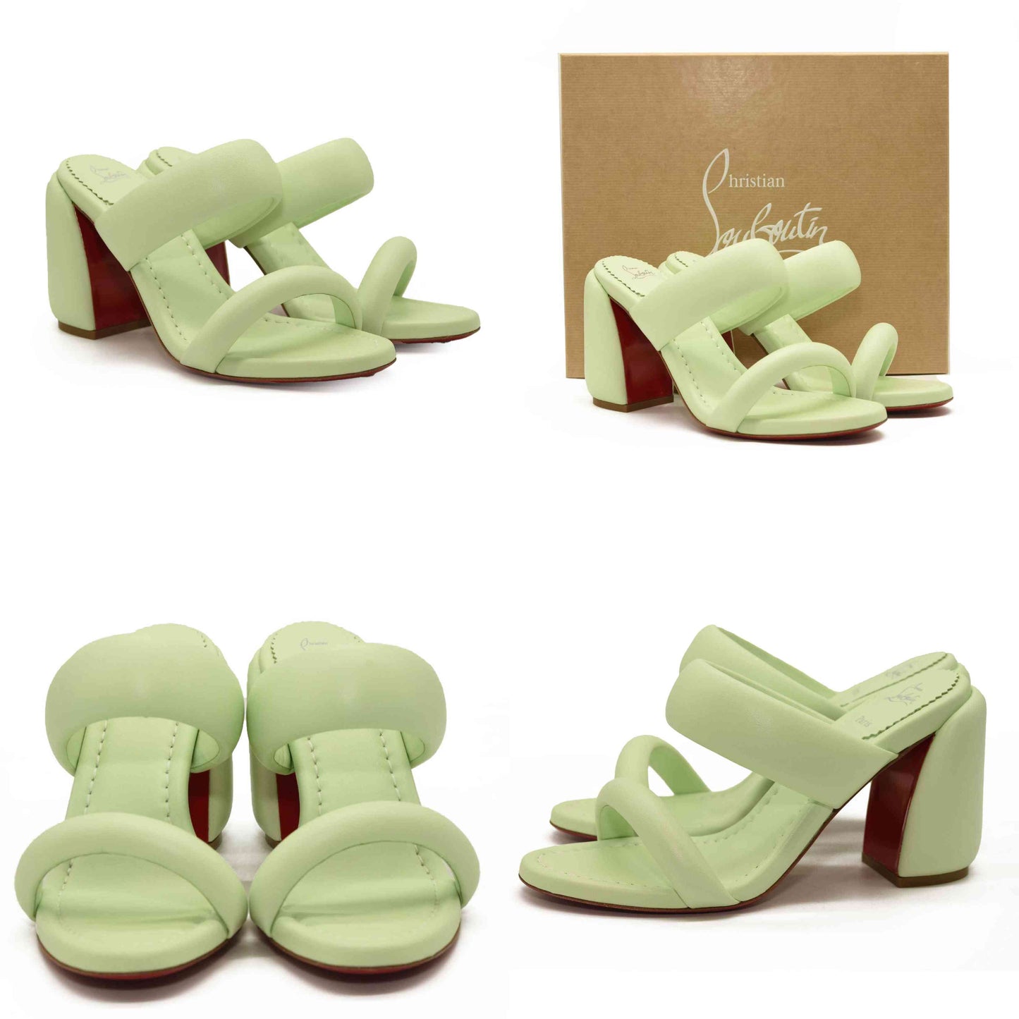 Green Women's Christian Louboutin Inflama Sab Sandals US 8.5