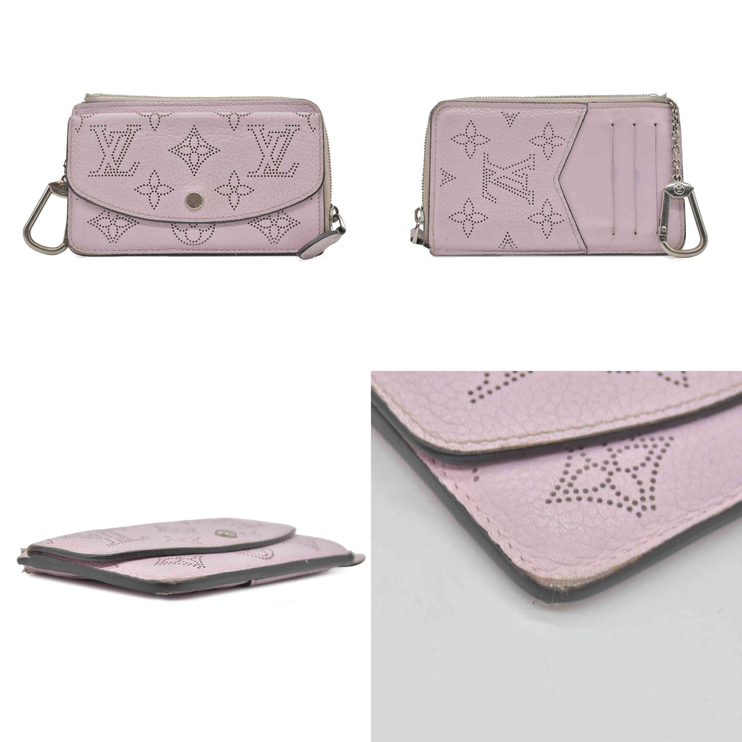 $815 Louis Vuitton Mahina Recto Verso Card Holder Magnolia