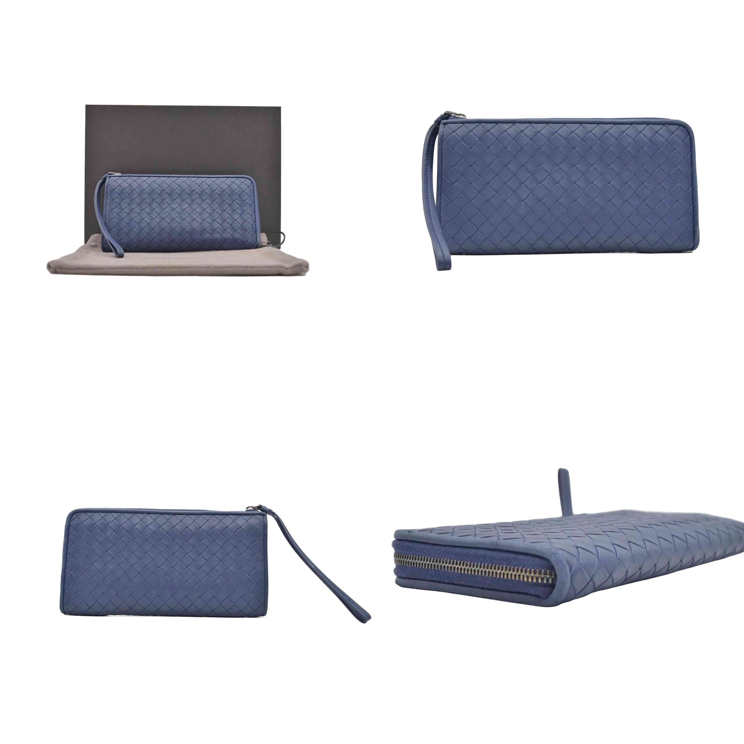 $1050 Bottega Veneta L Shaped Wristlet Intrecciato Long Wallet CONSIGNMENT