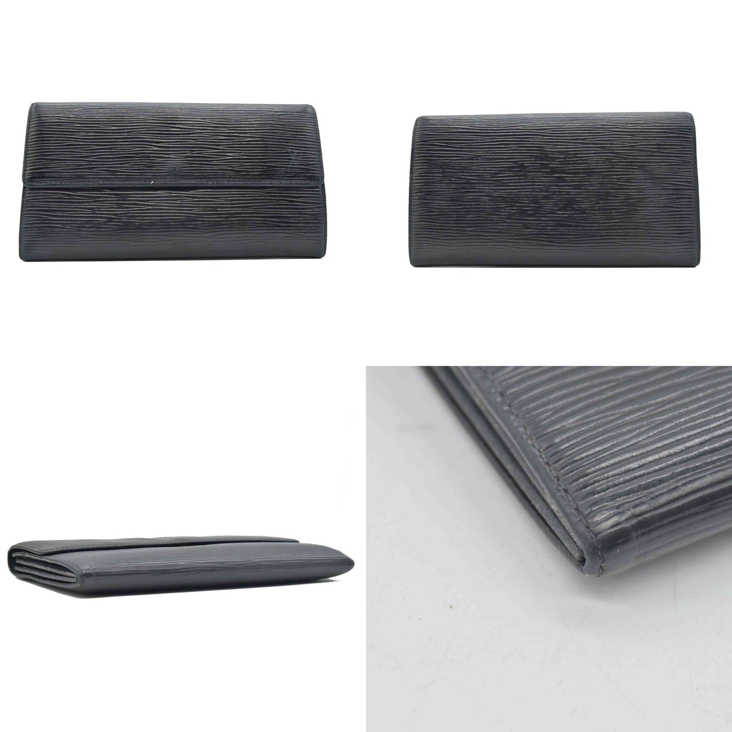 $805 Louis Vuitton Epi Sarah Wallet Black CONSIGNMENT